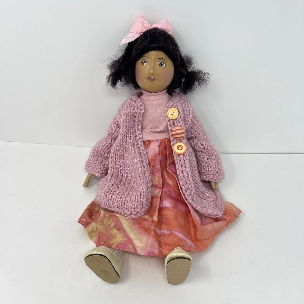 Rare Elaine Lim Hand Made Doll soft Body Hand processed Mohair Hair Gift Toy